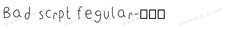 Bad scrpt fegular字体转换